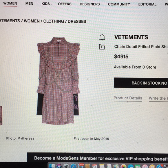 Vetements iconic dress xs - Picture 3 of 8